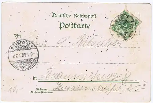 Litho,Gruß aus Kiel,gel.1898 