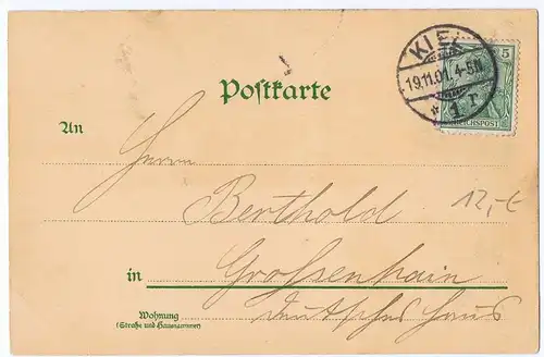 Litho,Gruß aus Kiel,gel.1901