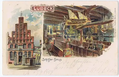 Litho,Gruß aus Lübeck,gel.1901