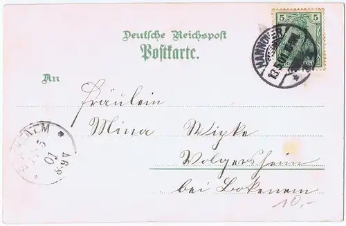 Litho,Gruß aus Hannover,gel.1901