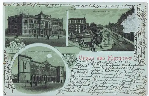 Litho,Gruß aus Hannover,gel.1901 