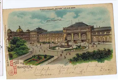 Litho,Gruß aus Hannover,gel.1901 