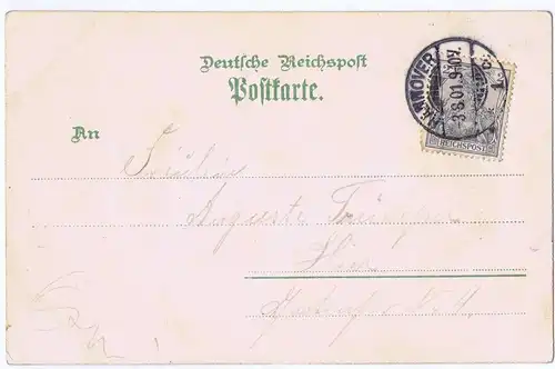 Litho,Gruß aus Hannover,gel.1901