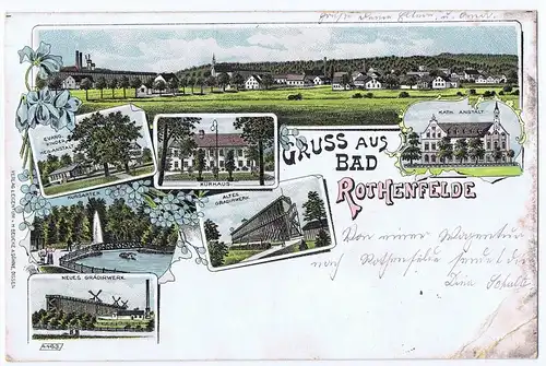 Litho,Gruß aus Rothenfelde,gel.1901