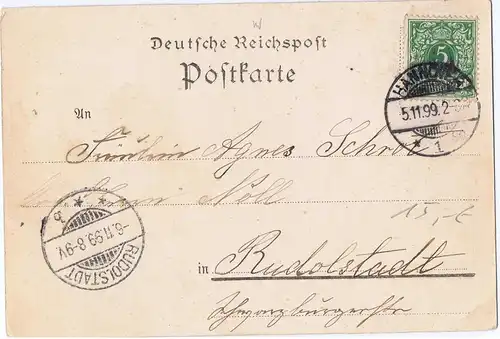 Litho,Gruß aus Hannover,gel.1899 