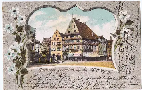 Litho,Gruß aus Braunschweig,gel.1903