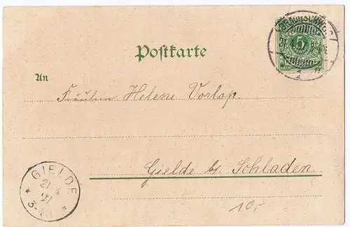 Litho,Gruß aus Braunschweig,gel.1897