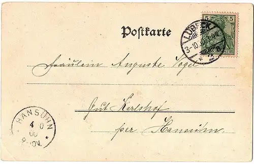 Litho Lübeck gel. 1900