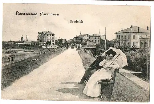 Alte Karte Nordseebad Cuxhafen gel.1906