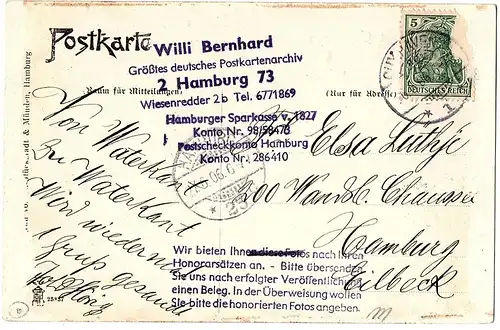 Alte Karte Nordseebad Cuxhafen gel.1906