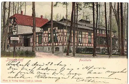 Alte Karte Litho Israelsdorf gel.1901