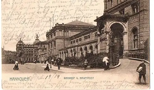 Alte Karte Litho Hannover gel.1904