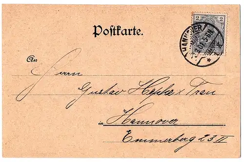 Litho Gruß aus Hannover gel.1901