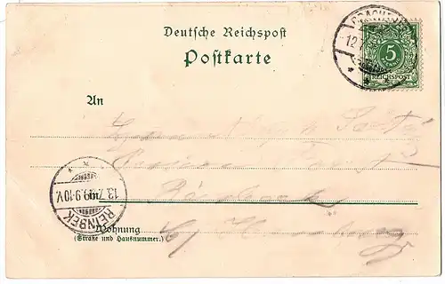 alte Karte Elberfeld gel.1903