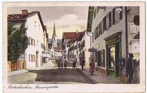 Litho,Gruß aus Partenkirchen,ungel.um 1915