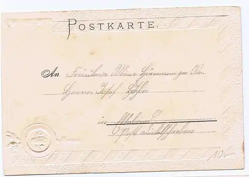 Litho,Gruß aus Augsburg,Prägekarte im Brief gel.um 1900