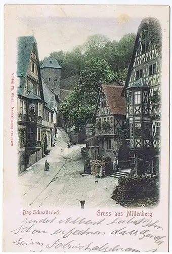 Litho,Gruß aus Miltenberg,gel. 1903