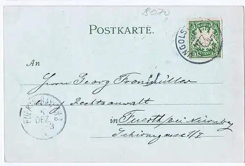 Litho,Gruß aus Ingolstadt,gel.1898 