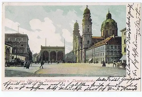 Litho,Gruß aus München,gel. 1902