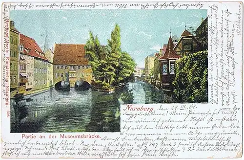 Litho,Gruß aus Nürnberg,gel. 1901