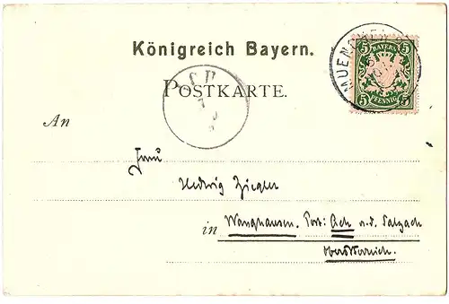 Litho AK Gruß aus München gel.1900