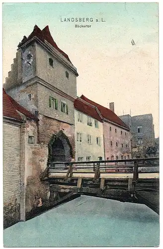 Litho AK Landsberg am Lech gel.1911