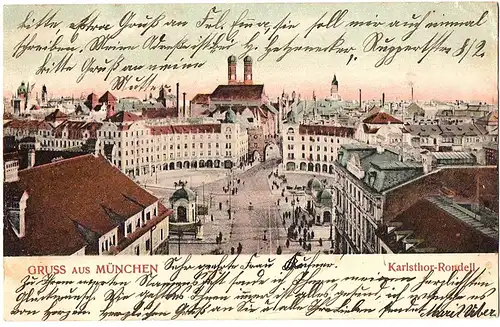 Litho AK Gruß aus München gel.1904