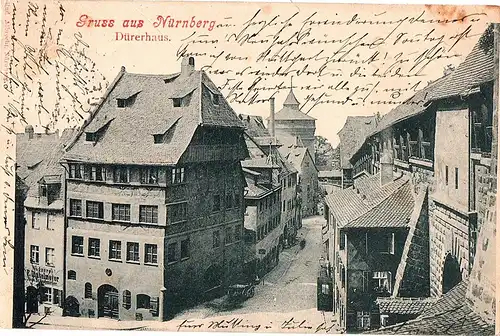 Litho AK Gruß aus Nürnberg gel.1896