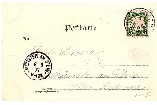 Litho AK Gruß aus Nürnberg gel.1897