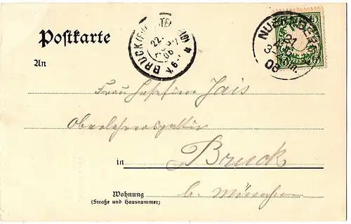 	Ak Nürnberg gel.1908