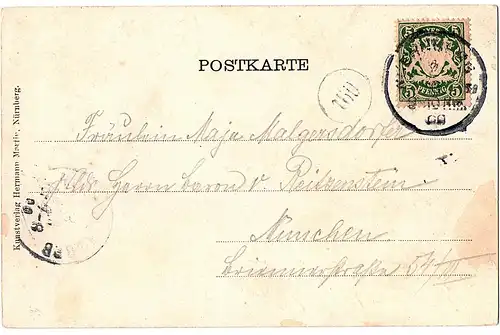 Ak Nürnberg gel.1910