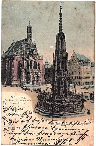 Litho AK Gruß aus Nürnberg gel.1899
