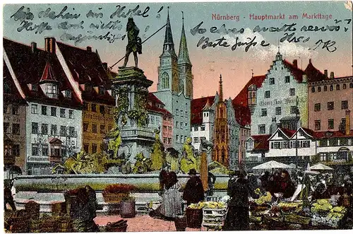 Ak Nürnberg gel.1912