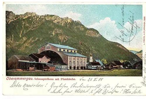 Ak Oberammergau gel.1900