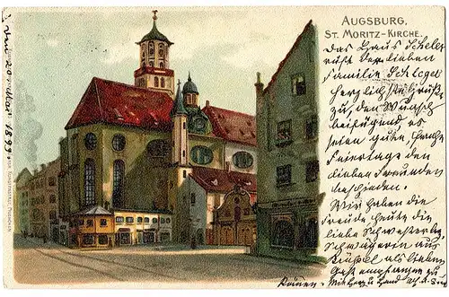 Ak Augsburg gel.um1899