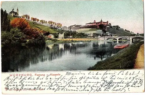 Ak Würzburg gel.1907