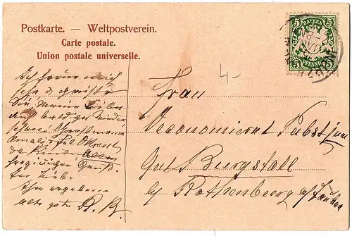 Ak Würzburg gel.1907