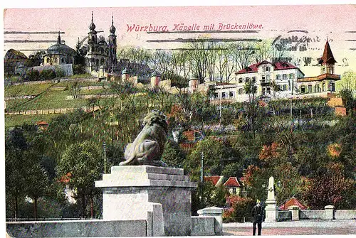 Ak Würzburg gel.1914