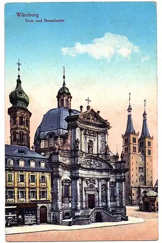 Ak Würzburg gel.1915