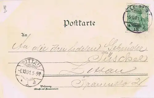 AK Litho Gruß aus Halle gelaufen 1901