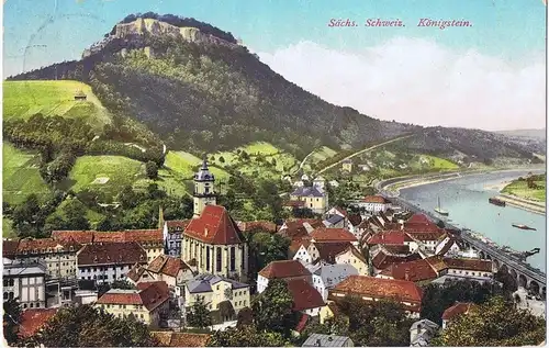 AK Königstein gel.1913