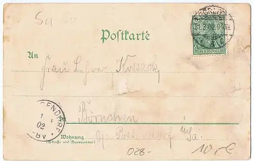 AK Litho Gruß aus Magdeburg gelaufen 1899
