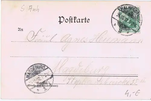 AK Litho Gruß aus Halberstadt gelaufen 1902