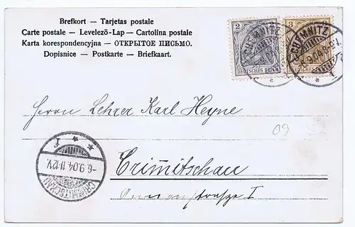 AK Chemnitz gelaufen 1904