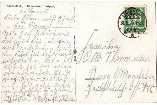 AK Litho Spreewald gel.1925