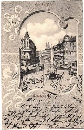AK Litho Magdeburg gel.1901