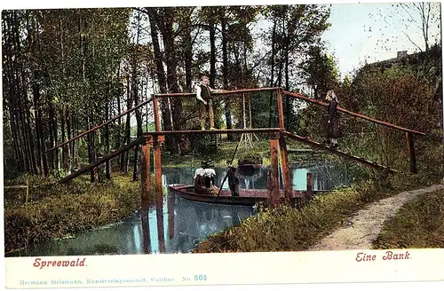 AK Litho Spreewald ungel.um 1910