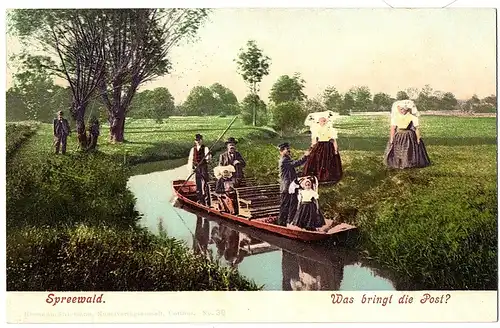 AK Litho Spreewald ungel.um 1910