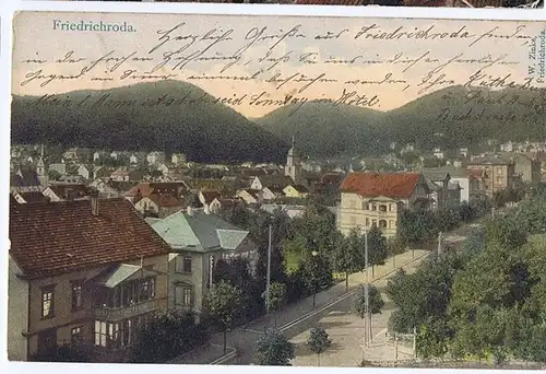 Litho Gruß aus Friedrichroda,gel.1903