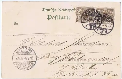 Litho Gruß aus Ruhla,gel.1898